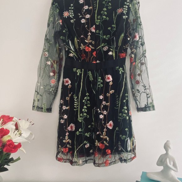 Medium Embroidered Cocktail Dress - Picture 3 of 9